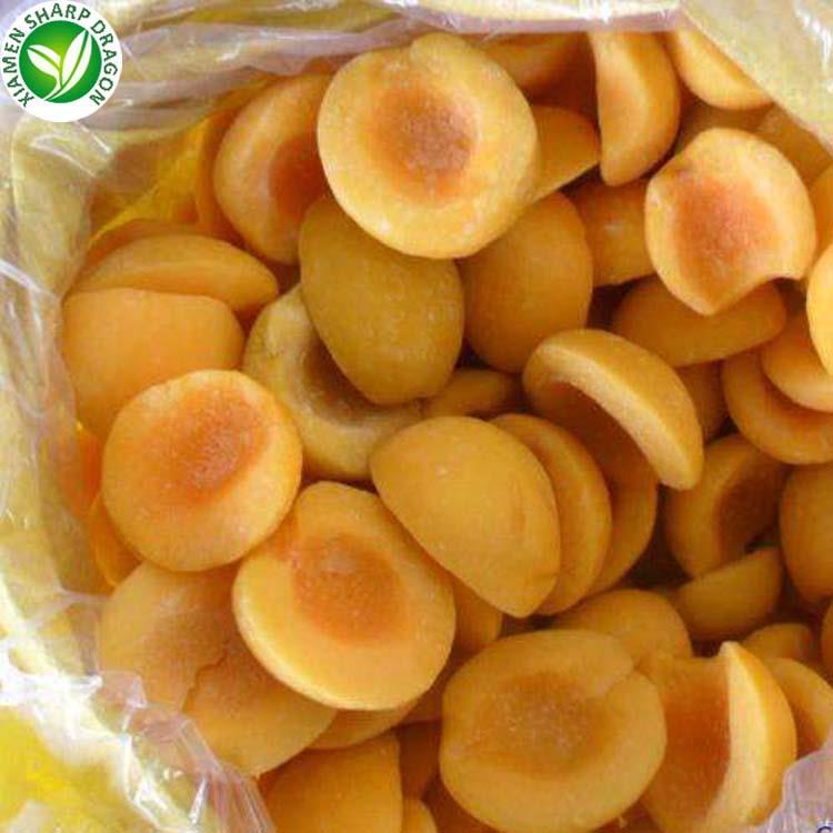 metà congelate della pesca gialla frozen yellow peach halves