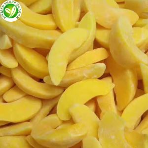 Fette di pesca congelate